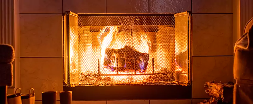 Mendota Hearth Landscape Fireplace Installation in Scarsdale, New York